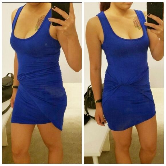EUC|Blue Front Knot Dress, MEDIUM - Picture 3 of 4